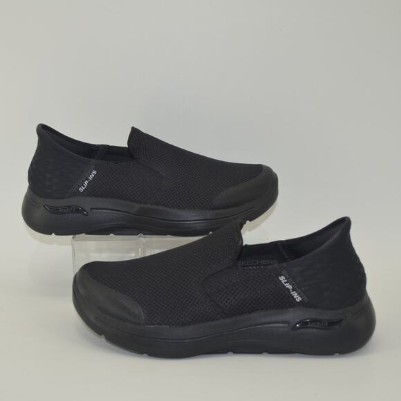 Skechers Black Go Walk Mens Arch Fit Casual Sneakers Size 10 - Picture 2 of 14